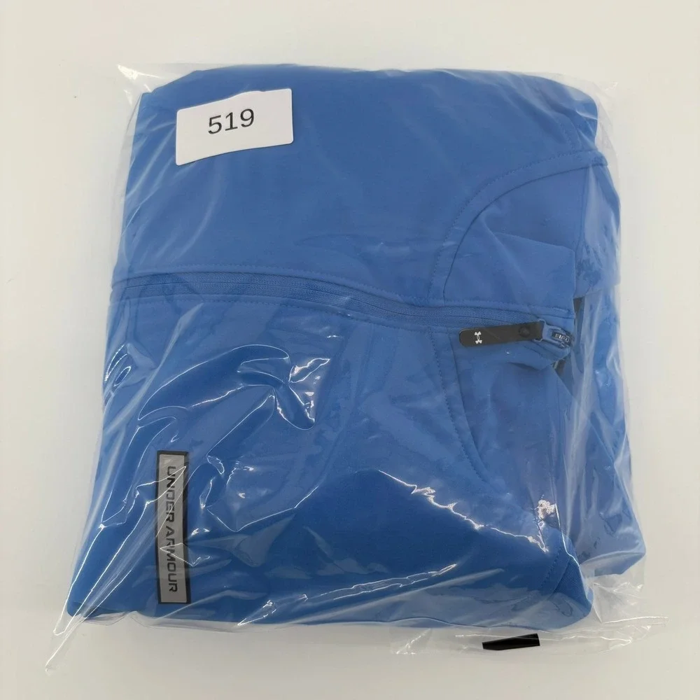 Under Armour Drive Pro Hybrid HZ Golf Pullover Blue Mens Medium 6005666 NEW